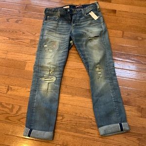 Anthropologie Distressed relaxed boyfriend jean